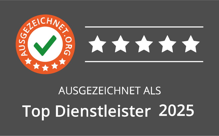 Ein Zertifikat von ausgezeichnet.org, welches die RohrStar als Top-Dienstleister bezeichnet